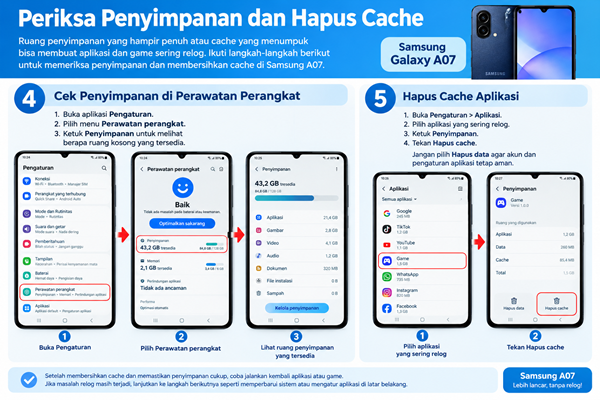 Periksa Penyimpanan Samsung A07