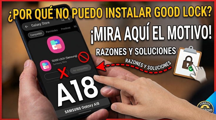 ¿Por qué no puedo descargar Good Lock en Samsung A18