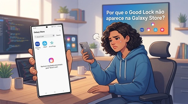 Por que o Good Lock não aparece na Galaxy Store